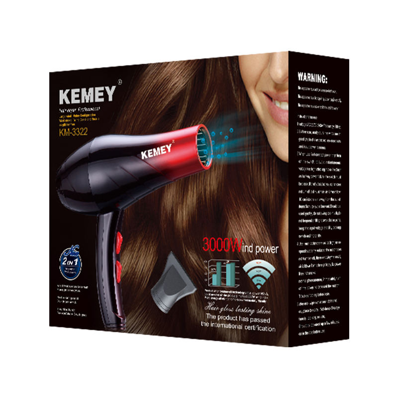 KEMEY KM-3322 3 in 1 Electric Hair Dryer - Image 3