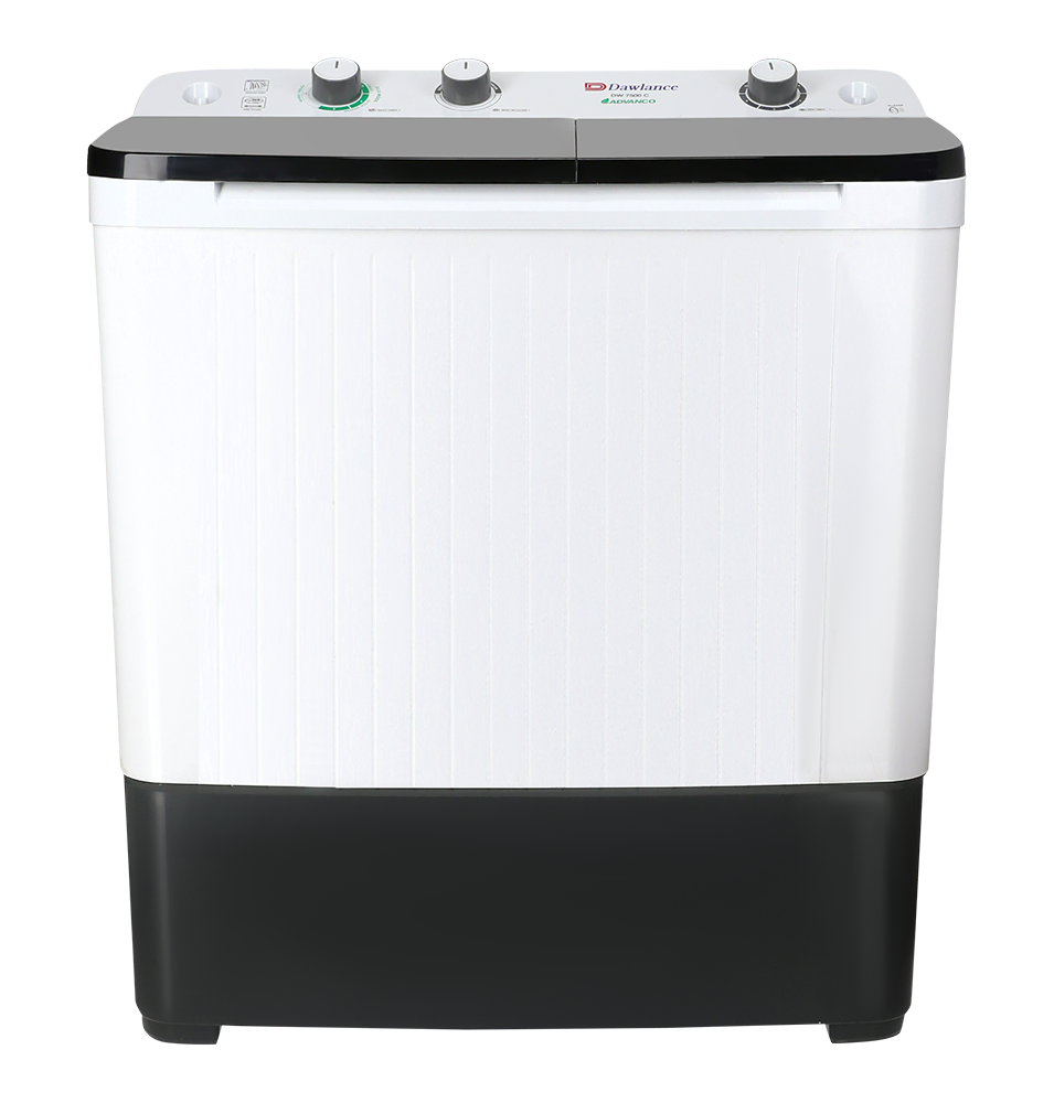 DW 7500 TWIN TUB CLEAR LID (WHITE) Twin Tub Washing Machine